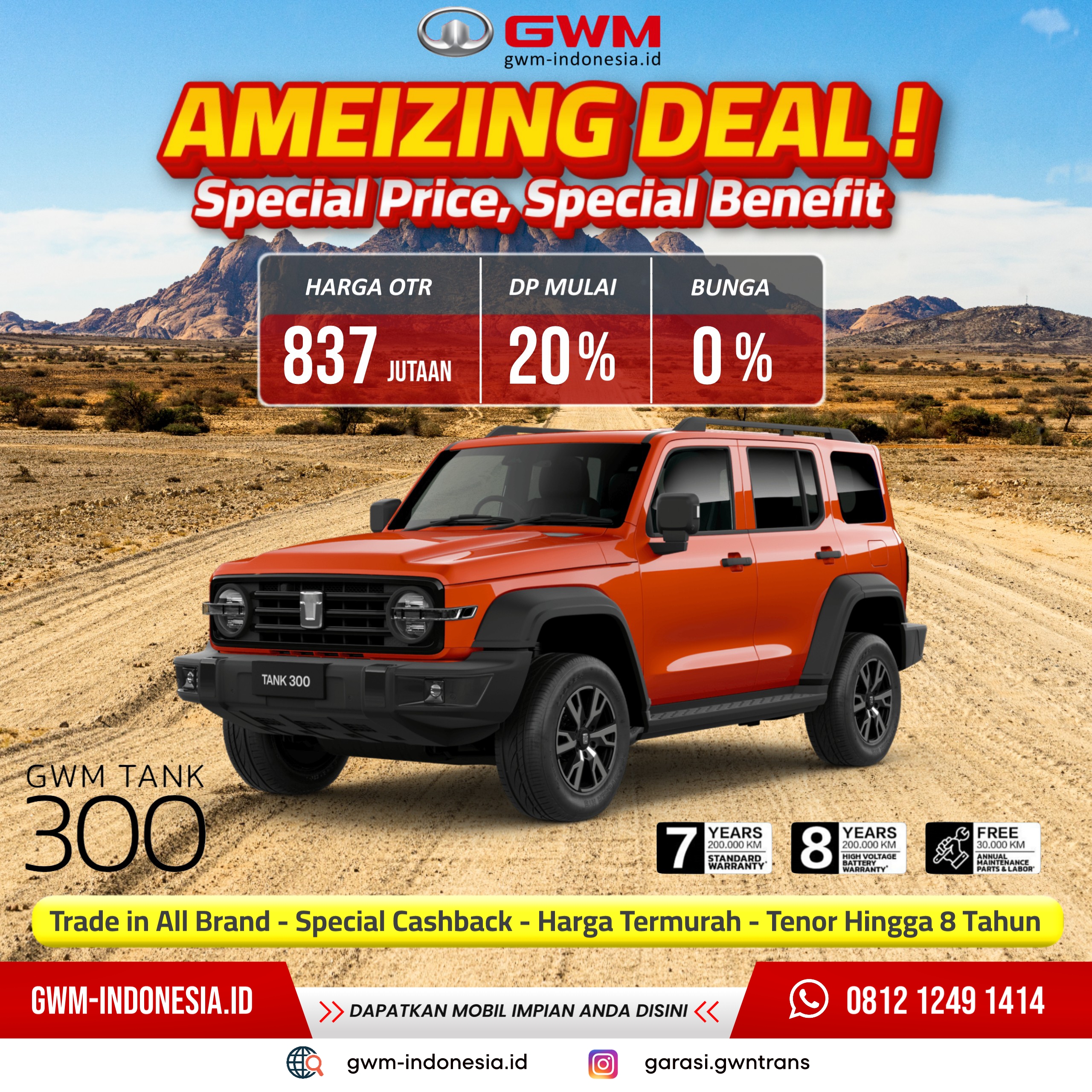 Promo Gwm Tank 300 Terbaru 2025 Jakarta